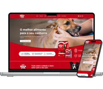 Site institucional para marca de alimentação pet