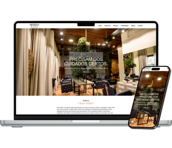 Site institucional para salão de beleza