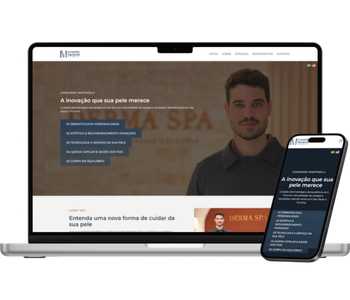 Site bilíngue para dermatologista